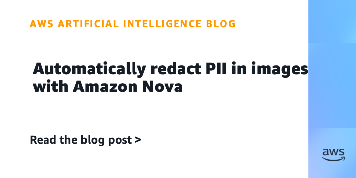 AI案例观察：Automatically redact PII in images with Amazon Nova